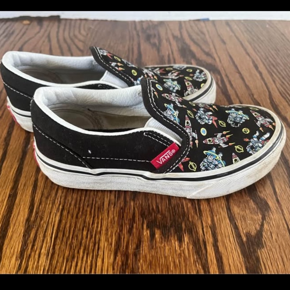 Vans Kids Black Space-Themed Sneakers